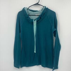 Columbia Lightweight Teal Hoodie with Adjustable Drawstring Size Small